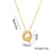 Letter Text Number Titanium Steel 18K Gold Plated Necklaces