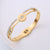 Hip Hop Eye Stainless Steel Diamond Inlay Bangles