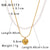 IG Style Round Heart Geometric Stainless Steel Electroplating Necklaces