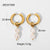 IG Style Pearl Geometric Stainless Steel 18K Gold Plated Earrings