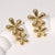 Cute Flower Stainless Steel Electroplating Stud Earrings