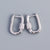 925 Sterling Silver Women Geometric Metal Geometric Silver Diamond Inlay Stud Earrings