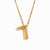 Fashion Number Geometric Stainless Steel 18K Gold Plated Necklaces