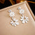 Fashion Flower Stainless Steel Electroplating Earrings