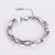 Women Minimalist Stripe Ellipse Circle Geometric Wave Stainless Steel Electroplating Bracelets