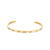 Fashion Ellipse Stainless Steel 18K Gold Plated Bangles