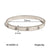 IG Style Inlay Round Stainless Steel Zircon PVD 18K Gold Bangle