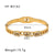 IG Style Circle Irregular Heart Tennis / Diamond Line Stainless Steel Zircon Inlay Bangles