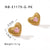 IG Style Heart Heart Stainless Steel Electroplating Earrings