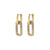 Minimalist Quadrilateral Geometric Copper Electroplating Earrings