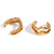 Women Fashion Circle Geometric Stainless Steel 18K Gold Plated Clip On Earrings