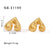 IG Style Heart Geometric Stainless Steel Electroplating Earrings