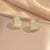 Moderate Luxury Flower Copper Diamond Inlay Stud Earrings