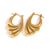 Fashion Wave Geometric Stainless Steel 18K Gold Plated Earrings