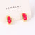 Moderate Luxury Circle Geometric Copper Oil Dripping Earrings