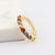 IG Style Women Diamond Metal Geometric Geometric Zircon Inlay Rings