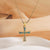 Minimalist Cross Geometric Copper Pendants