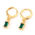 Vintage Retro Women Vintage Geometric Retro Geometric Copper Diamond Inlay Earrings