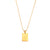 Fashion Quadrilateral Geometric Stainless Steel 18K Gold Plated Necklaces