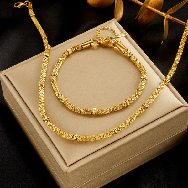 Women Chain Titanium Steel Electroplating Jewelry Sets