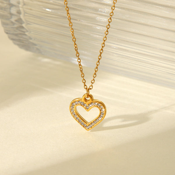 IG Style Chain Heart Geometric Stainless Steel Electroplating Necklaces