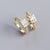 925 Sterling Silver Women Korean Geometric Geometric Silver Diamond Inlay Stud Earrings