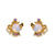 Round Cartoon Zircon Zircon Inlay Earrings