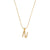 Fashion Letter Number Text Stainless Steel 18K Gold Plated Necklaces