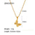 IG Style Butterfly Heart Stainless Steel 18K Gold Plated Necklaces