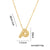 Letter Text Number Titanium Steel 18K Gold Plated Necklaces