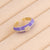 Women IG Style Metal Heart Copper Oil Dripping Rings