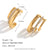 Fashion Circle Geometric Stainless Steel 18K Gold Plated Stud Earrings