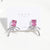 Moderate Luxury Heart Geometric Mixed Material Stud Earrings