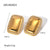 IG Style Quadrilateral Geometric Stainless Steel Electroplating Earrings