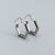 925 Sterling Silver Hexagon Geometric Silver Earrings