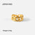 Unisex IG Style Chain Geometric Stainless Steel 18K Gold Plated Rings