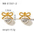 Women Minimalist Bowknot Heart Bowknot Stainless Steel Electroplating Earrings