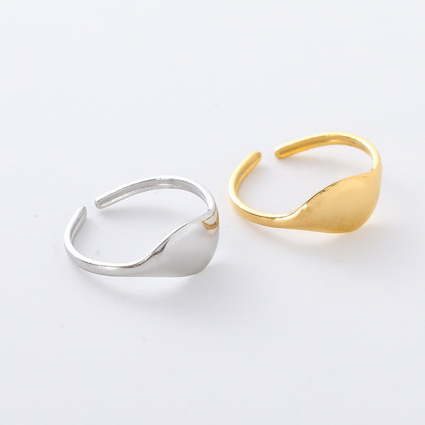 Retro Vintage Women Geometric Geometric Stainless Steel Electroplating Rings