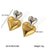 IG Style Heart Geometric Stainless Steel Electroplating Earrings