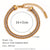 Women Fashion Circle Geometric Stainless Steel 18K Gold Plated Bracelets