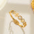 Letter Titanium Steel 18K Gold Plated Bangles