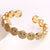 Expressive Smile Zircon Electroplating Bangles