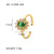 Women IG Style Sun Geometric Stainless Steel Zircon Inlay Rings