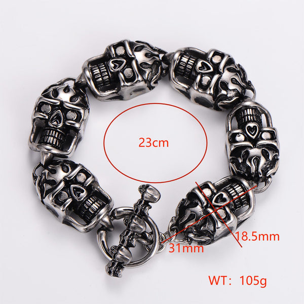 Expressive Men Ellipse Geometric Stainless Steel Oiling Bracelets