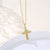 Women Minimalist Geometric Metal Cross Stainless Steel Electroplating Necklaces