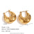 Fashion Circle Geometric Stainless Steel 18K Gold Plated Earrings