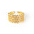 Moderate Luxury Women Fan-Shape Square Heart Circle Gold Plated Copper Rings