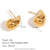 Fashion Circle Droplet Stainless Steel 18K Gold Plated Earrings