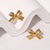 Minimalist Bowknot Bowknot Stainless Steel Electroplating Stud Earrings