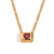 Fashion Quadrilateral Geometric Stainless Steel 18K Gold Plated Necklaces